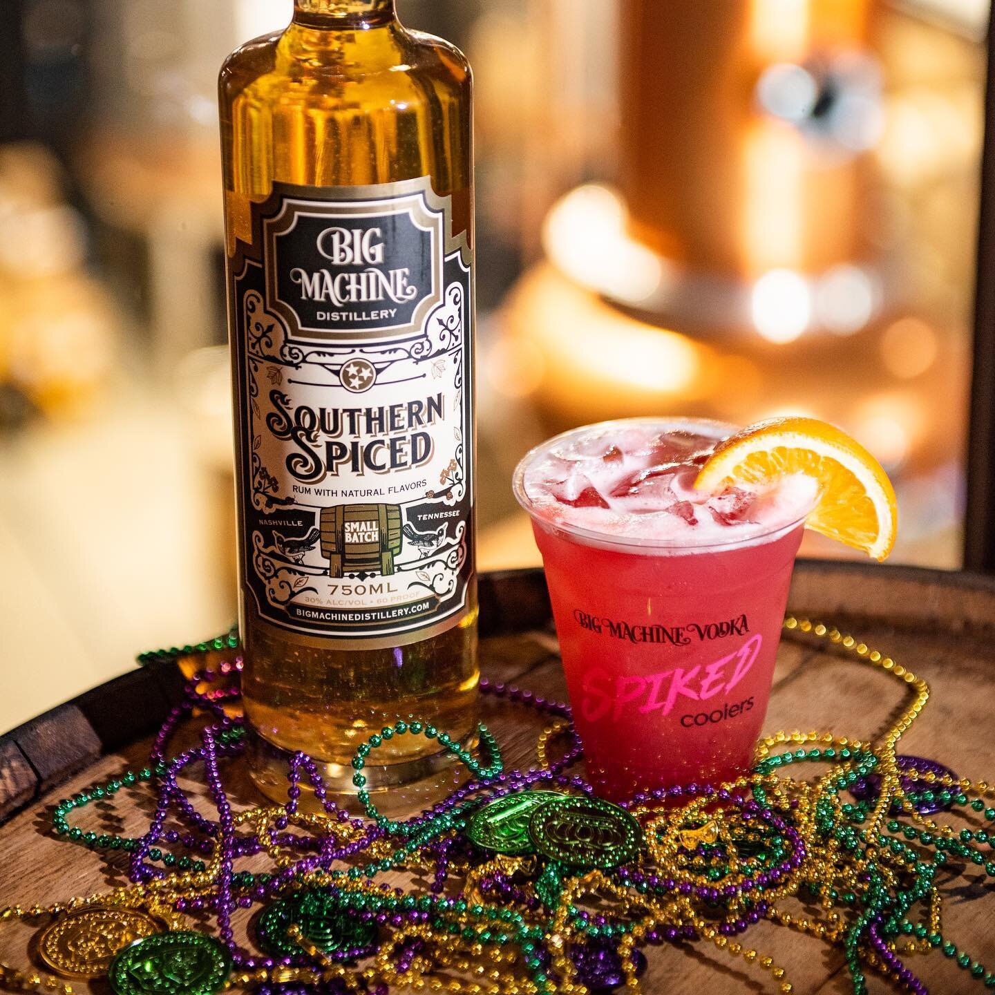 Happy Mardi Gras! Bring the celebration into your home by making a Big Machine Hurricane with our Southern Spiced Rum. Swipe to see the recipe card!