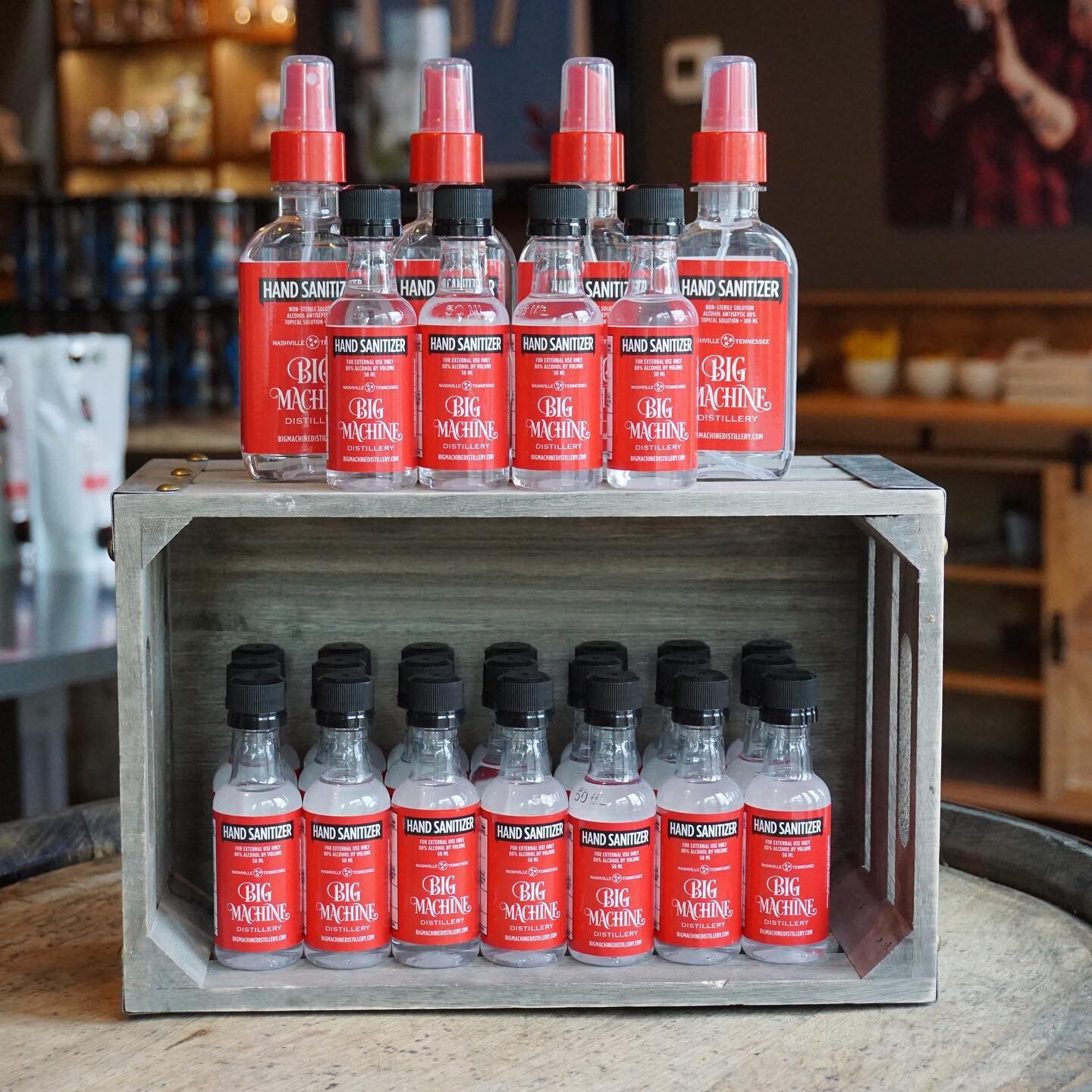 Last call for Big Machine Distillery hand sanitizer! Pick up a case on sale on our website today before they&rsquo;re no longer available!