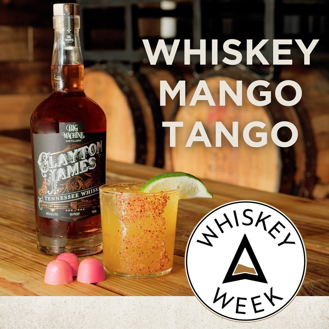 🥃 @tnwhiskeytrail Whiskey week is going on this week!

😎We wanted to make this week EXTRA Sweet and have some amazing treats for you!

🥭💃This week only come try our Whiskey Mango Tango, and grab some Boozy Chocolates made with Big Machine Spirits