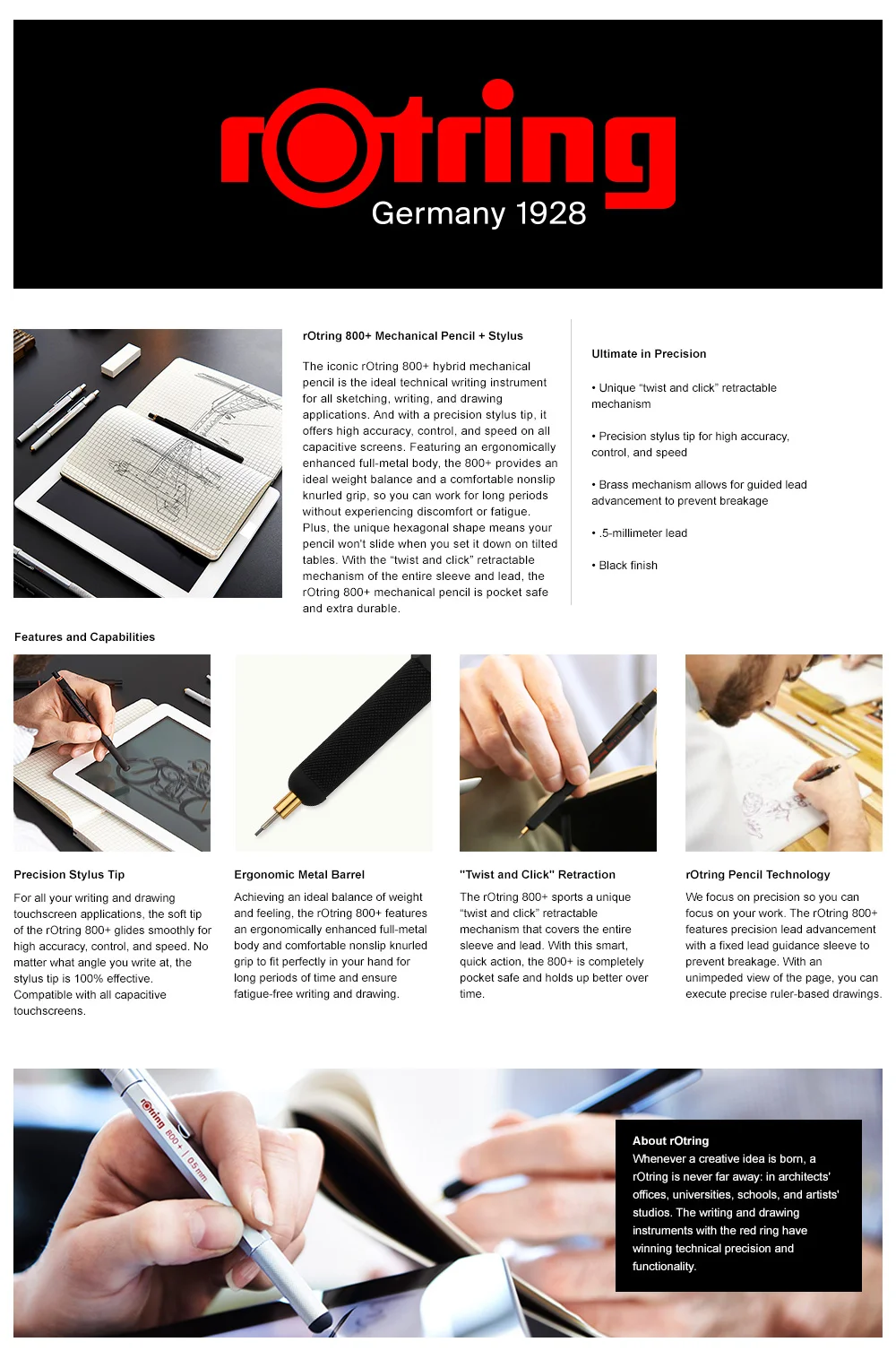 rOtring Amazon A+ Content, 2018