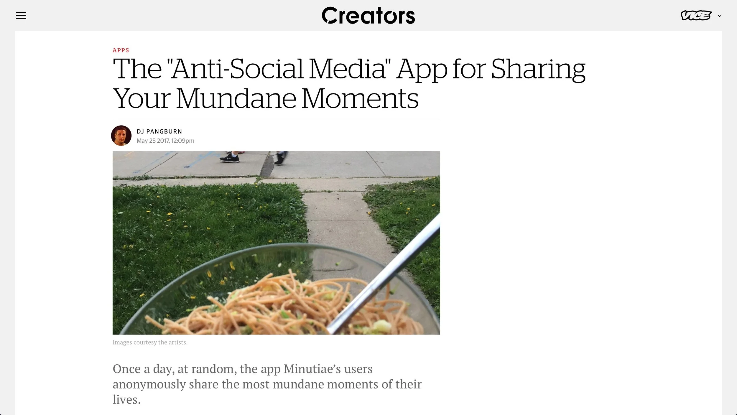   minutiae on vice.com  