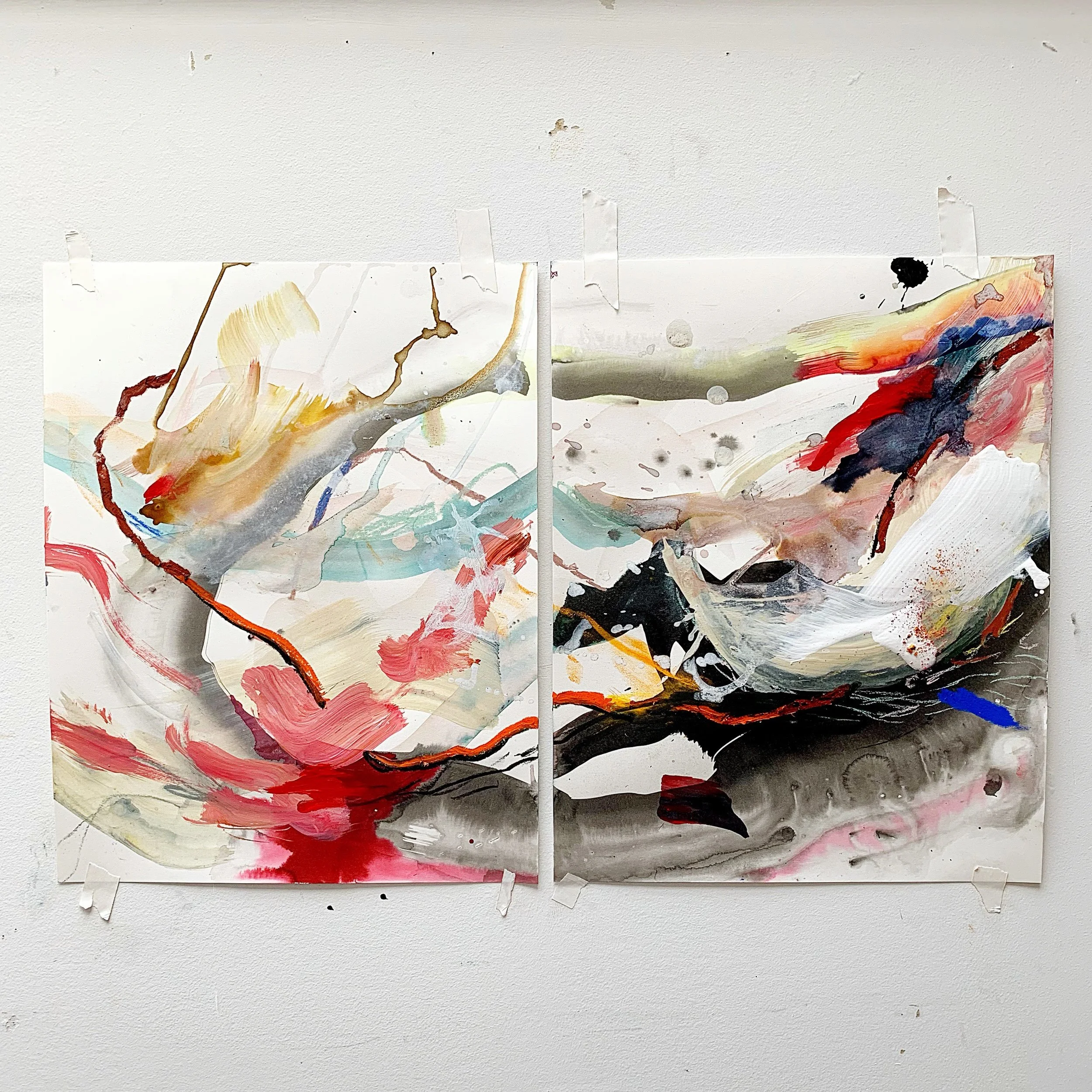 The things that are happening in every moment. (2) 11 x 14 inches