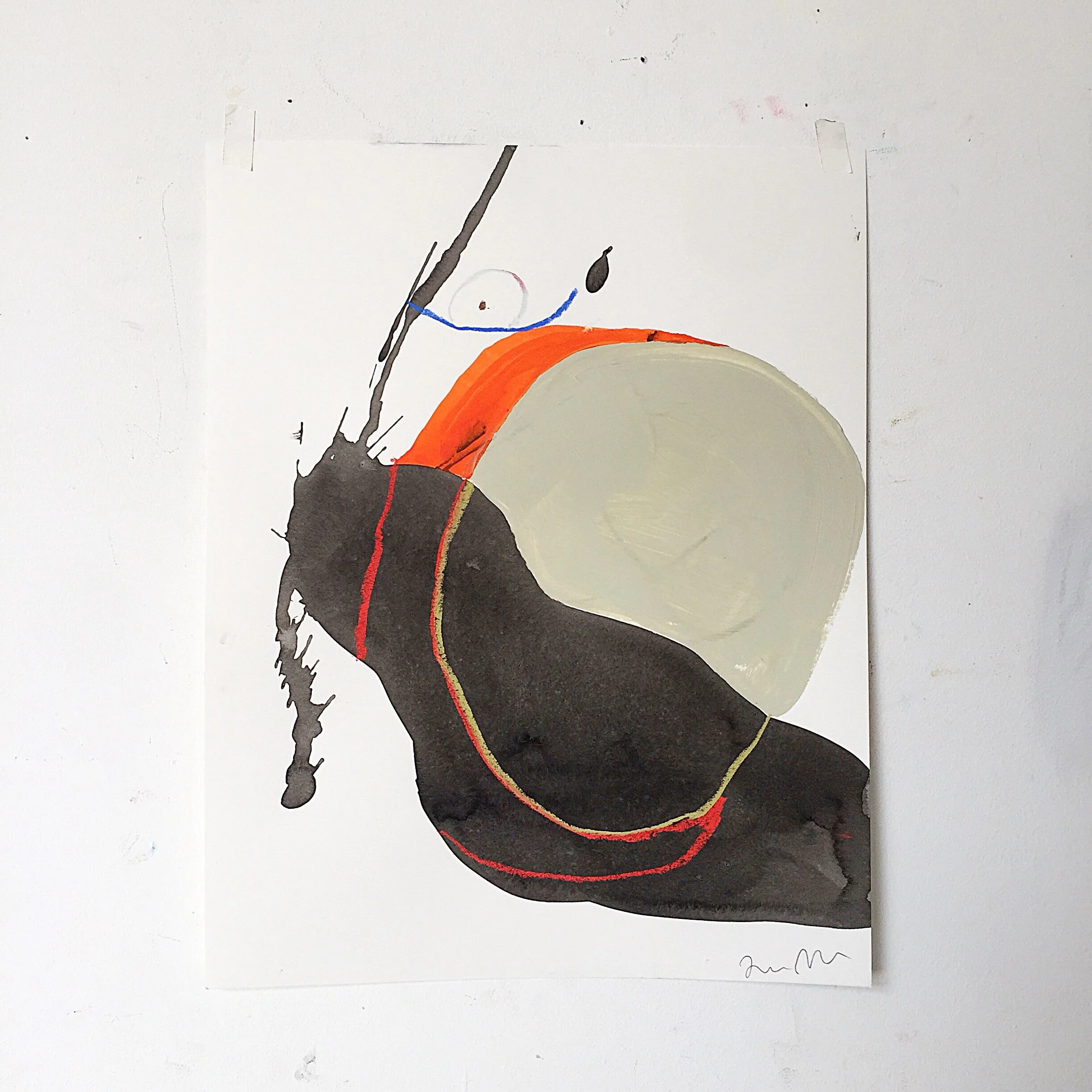 The balance between expectations and the way things turn out. 11 x 14 inches