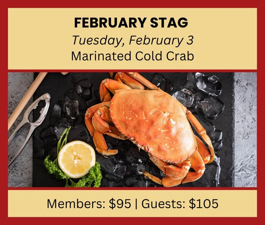 Sign up for upcoming stags. 🦀🦀🦀