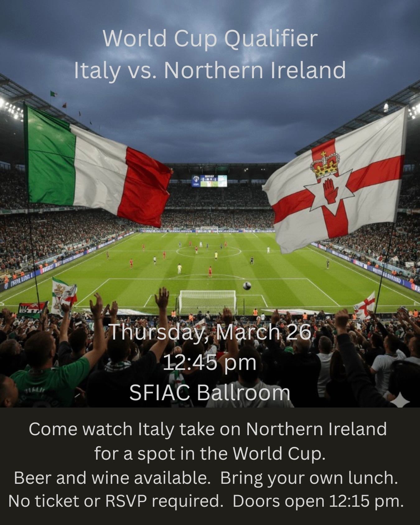 Come watch with us! 🇮🇹⚽️