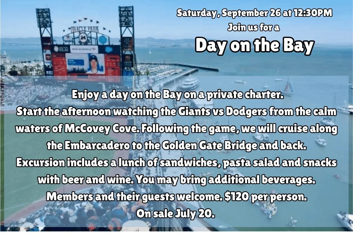 We&rsquo;ve got the boat!  Enjoy a day in the Bay.  Perfect weather, McCovey Cove, food and drink&hellip; what&rsquo;s better than that.  Sign up today!