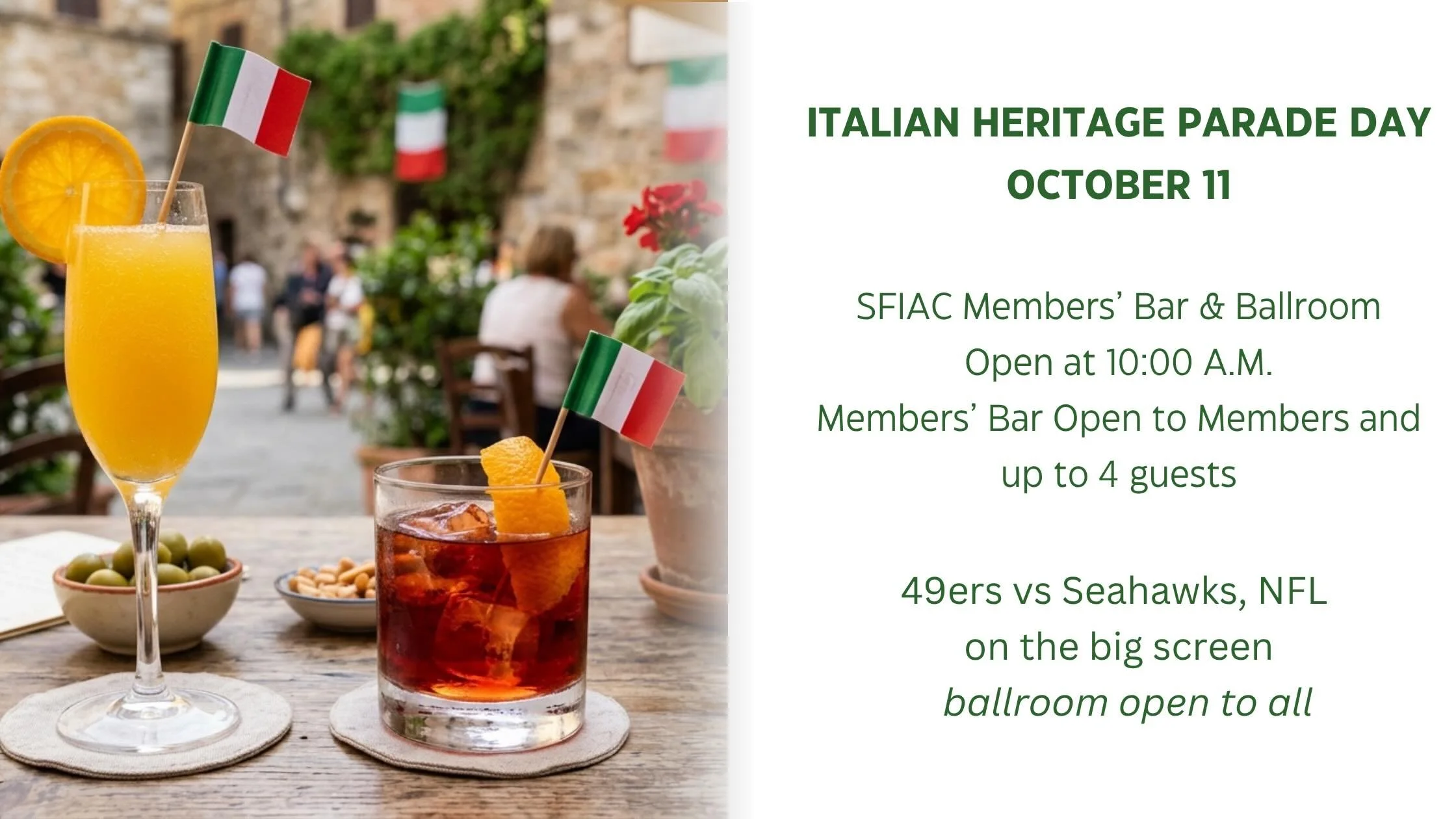 Your first stop parade day.  @sfitlheritage