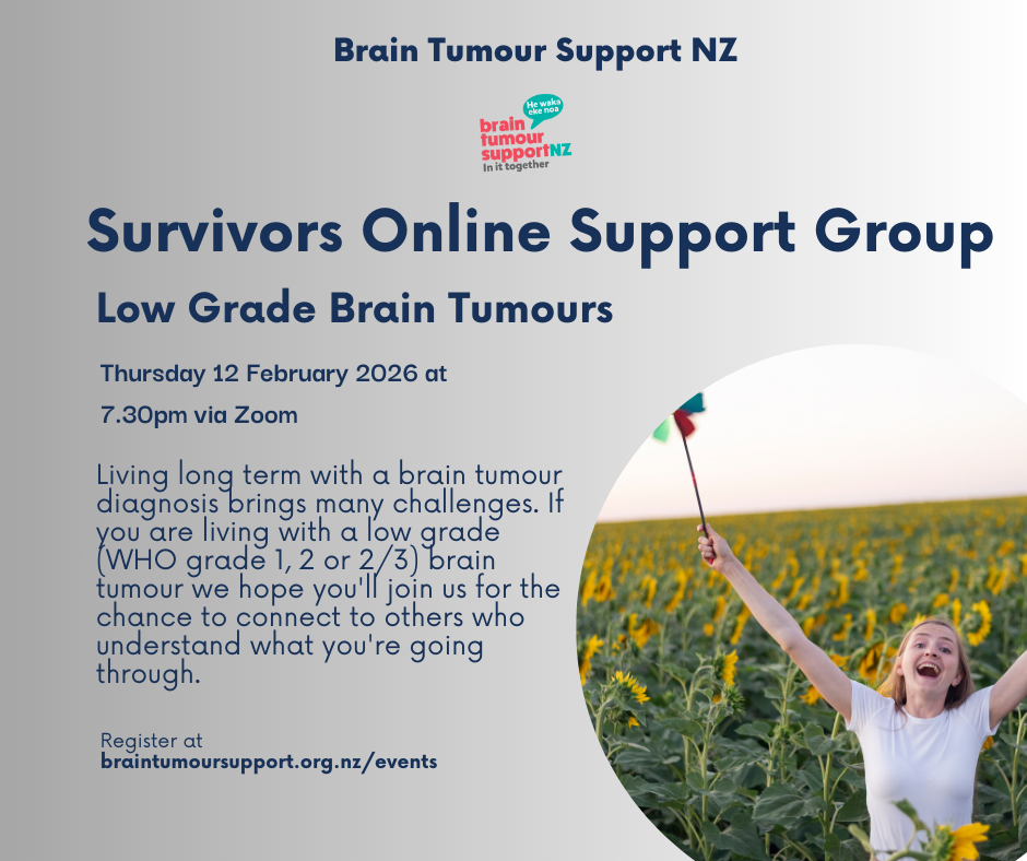 Survivors Low Grade Brain Tumours Online Support Group Meeting