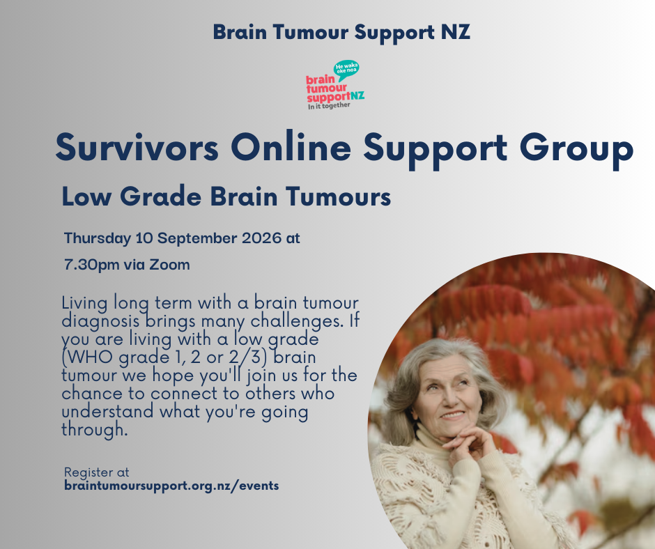 Survivors Low Grade Brain Tumours Online Support Group Meeting