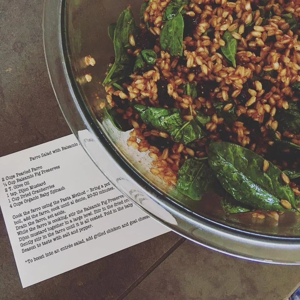 Farro Salad with Balsamic Fig Vinaigrette
