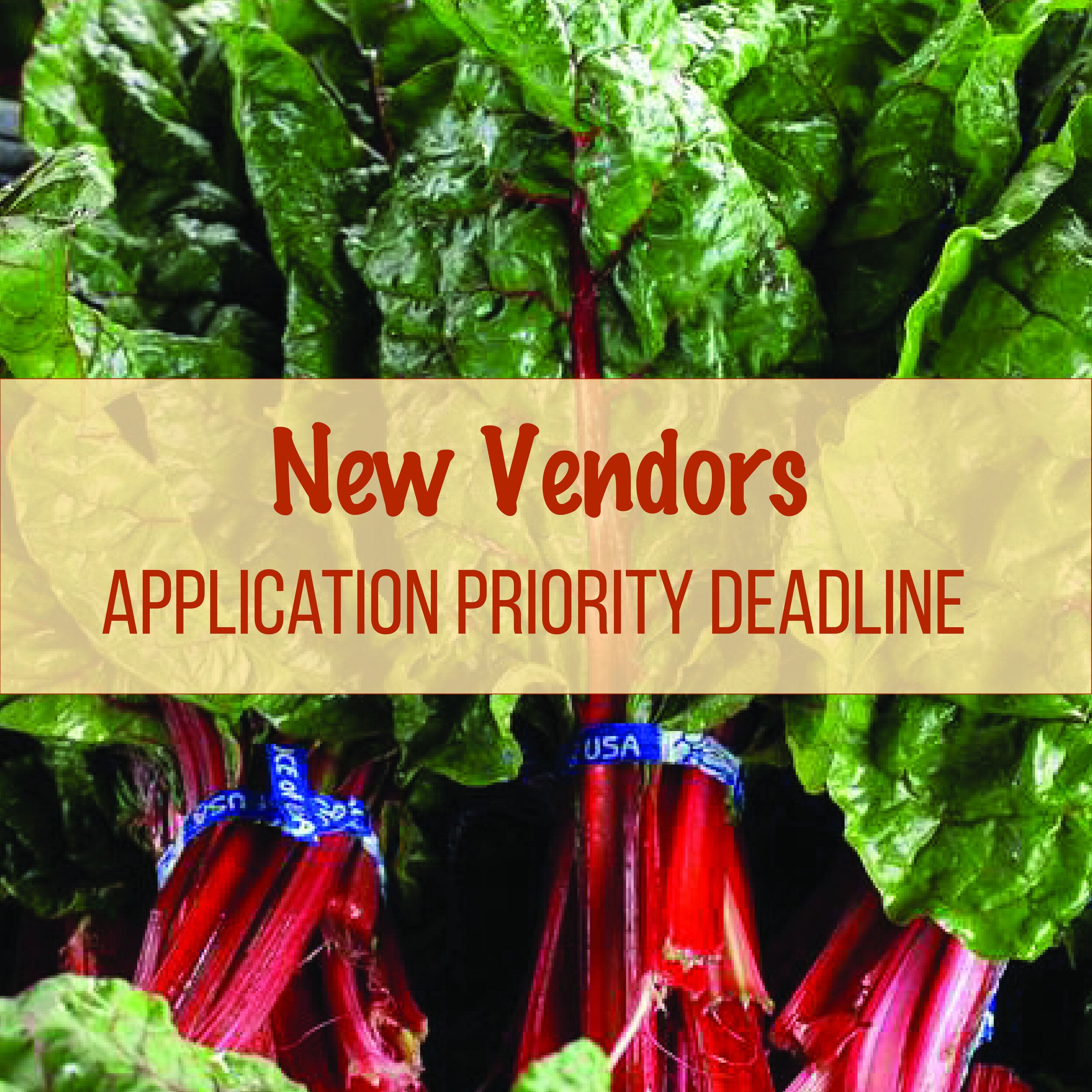 New Vendor Applications Due