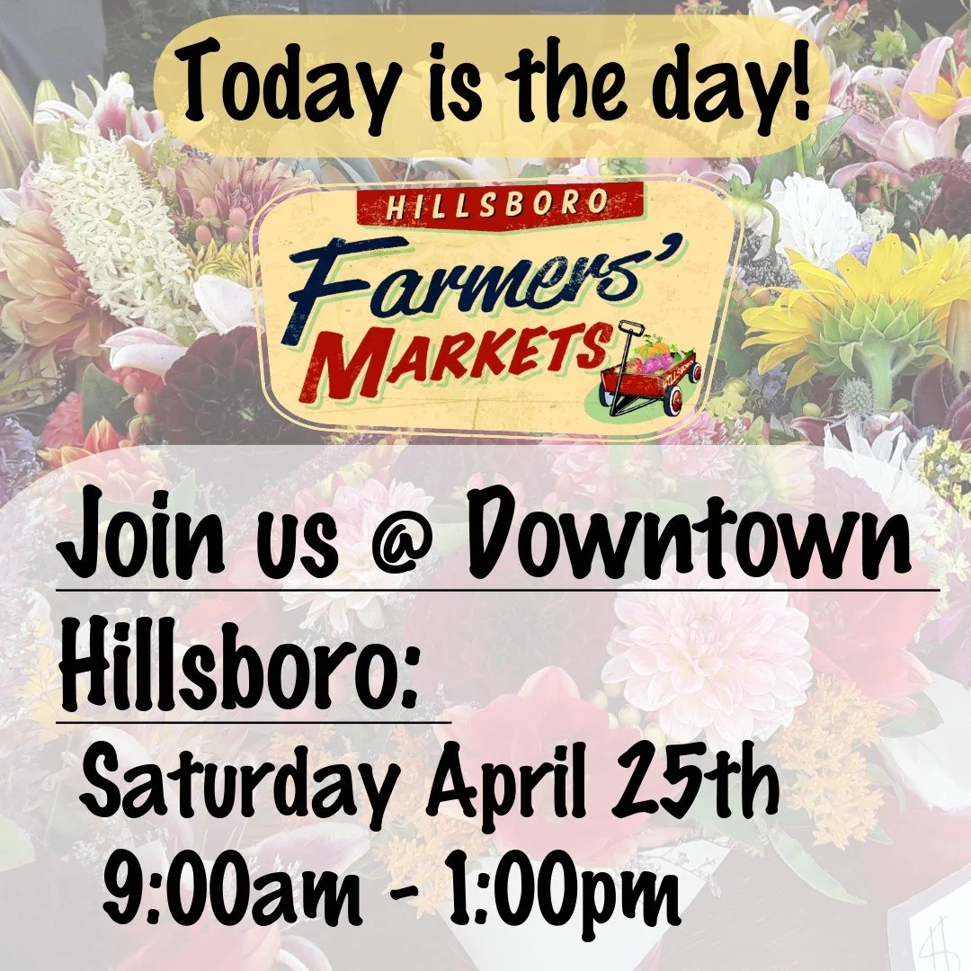 Opening Day is here! 

Join us in Downtown Hillsboro as the Farmers Market returns for the season.
Shop fresh, local goods, meet your favorite vendors, and soak up the community vibes!

Today! Saturday, April 25
9:00 AM &ndash; 1:00 PM

See you at th