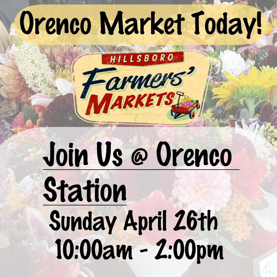 Orenco Market is TODAY! 

Come spend your Sunday with us at Orenco Station and enjoy fresh finds, local vendors, and all the community vibes.

Today! Sunday, April 26
10:00 AM &ndash; 2:00 PM

Grab a friend and meet us at the market&mdash;we can&rsqu