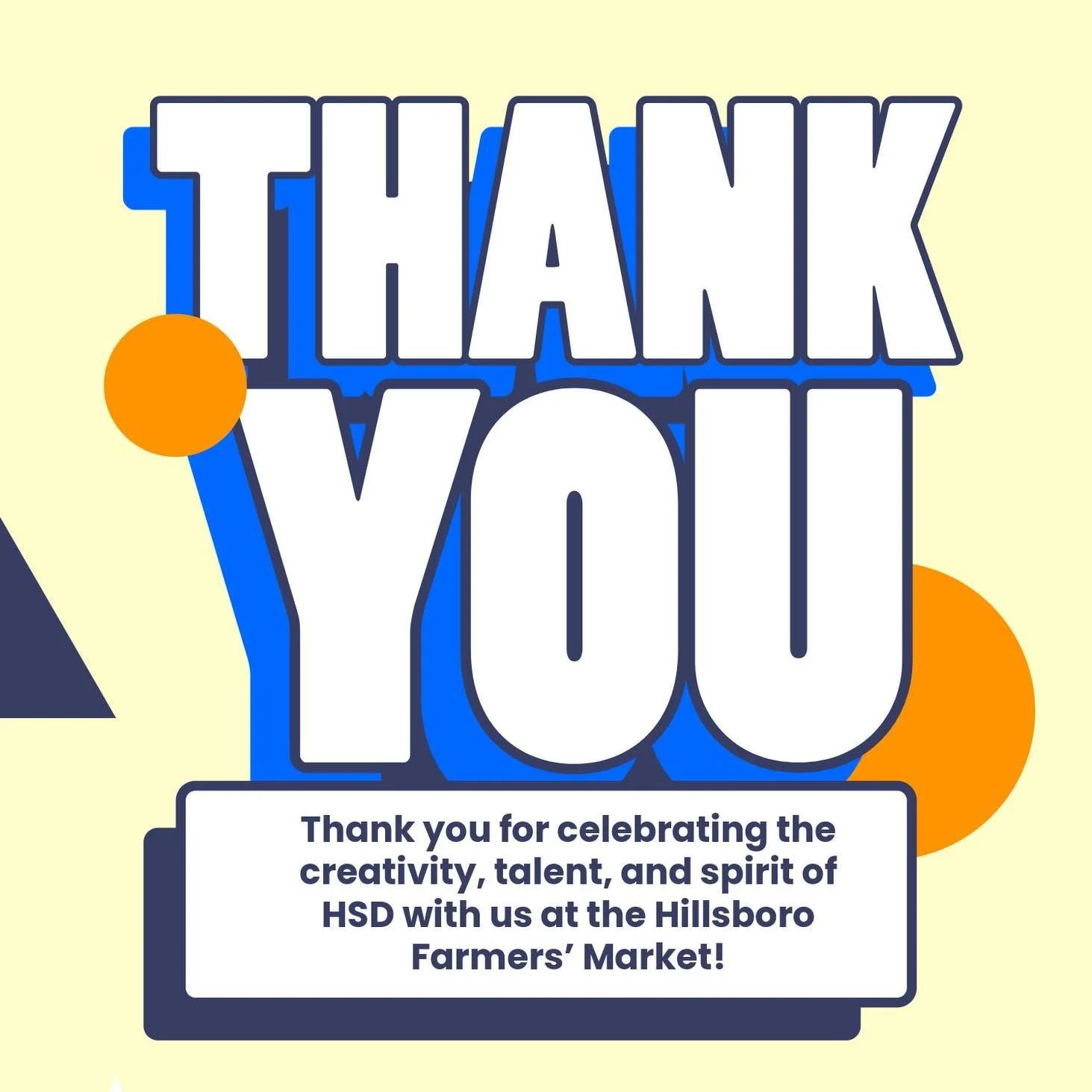 Thank you to everyone who joined us for the Proud to be HSD Festival at the Hillsboro Farmers&rsquo; Market! 

From the incredible student performances and activities to the amazing community support, it was a wonderful day celebrating the creativity