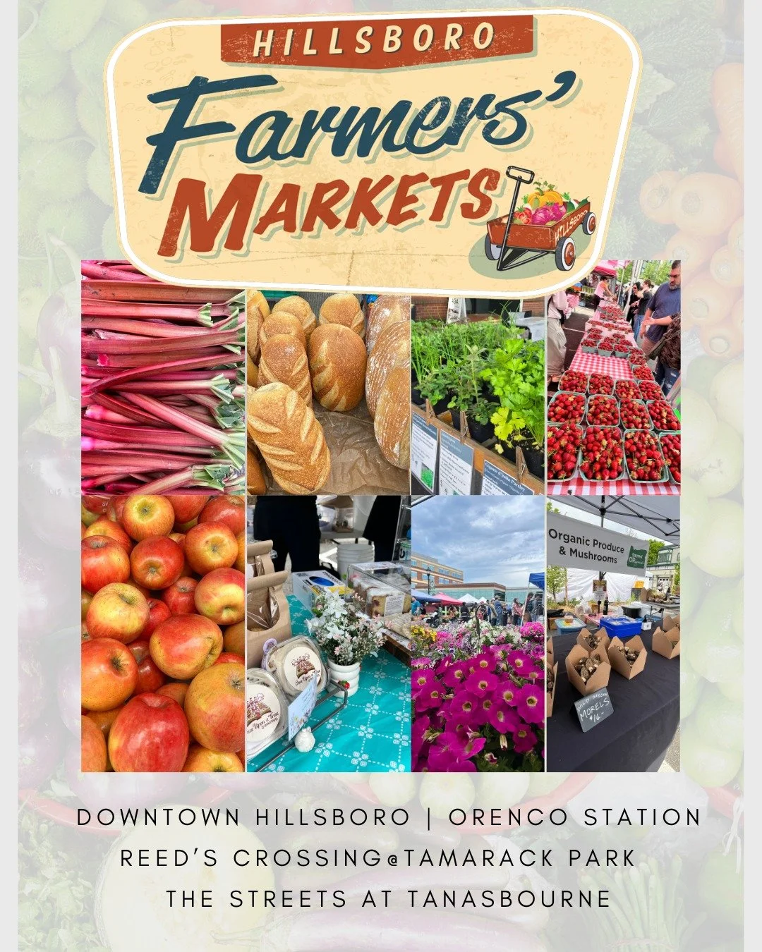 Fresh produce, local vendors, handmade goods, and community fun 🌿🍓
Support local and shop fresh at the Hillsboro Farmers&rsquo; Markets this season!

 #HillsboroFarmersMarket #HillsboroOregon #HillsboroOR #oregonfarmersmarkets #HillsboroEvents #the