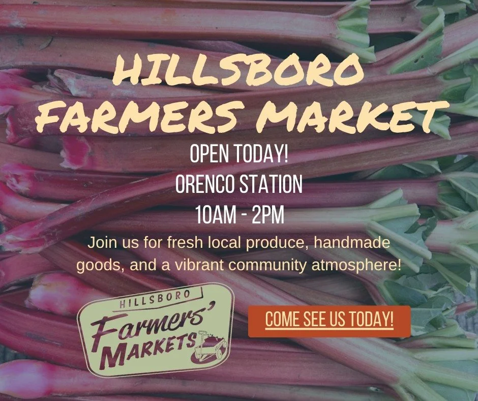 Join us this Sunday at the Hillsboro Farmers' Markets Orenco Station Market for fresh local produce, handmade goods, and a vibrant community atmosphere! 

#HillsboroFarmersMarket #LocalVendors #ThingsToDoInHillsboro #HillsboroOregon #EatFresh #Oregon