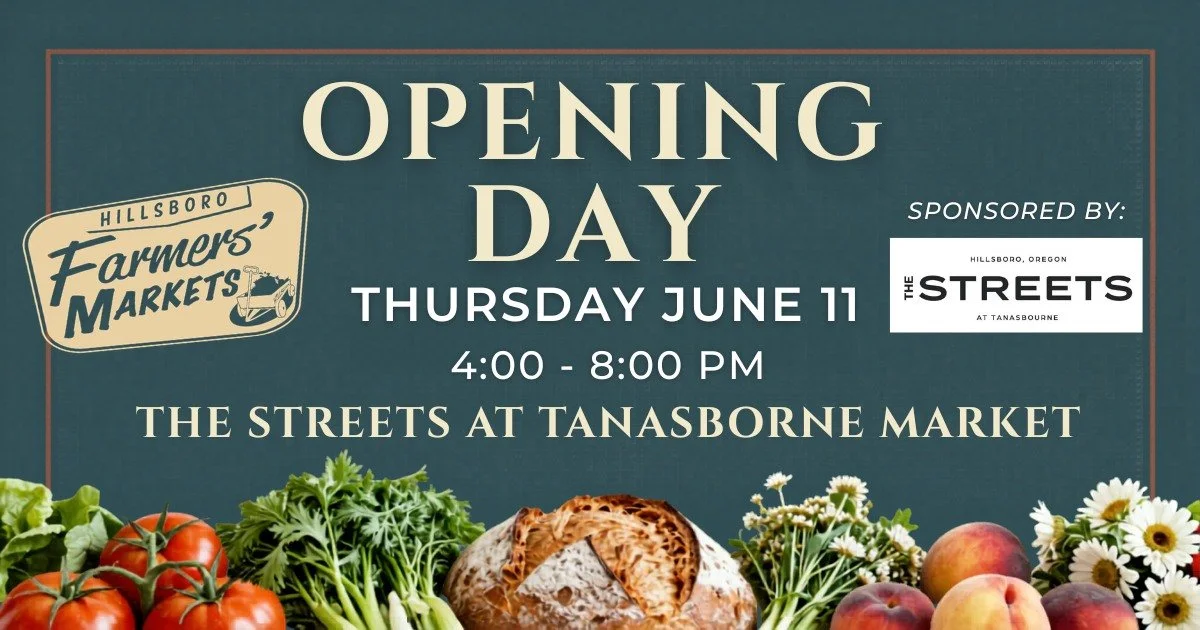 Join us this Thursday, June 11, for the opening of our newest market! The market will be held from 4 PM to 8 PM at The Streets at Tanasbourne. See you there!