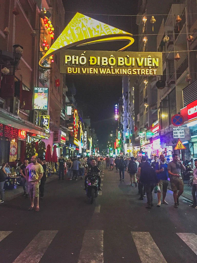 Bui Vien Walking Street Entrance Sign