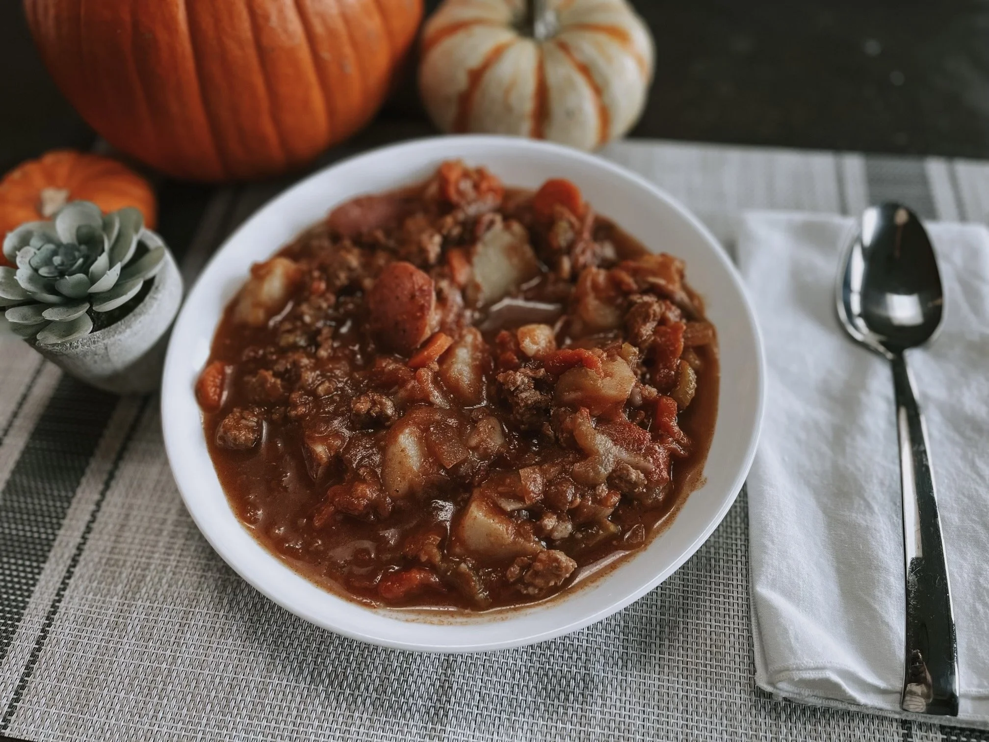Instant Pot Pumpkin Sausage Stew [By Jen]