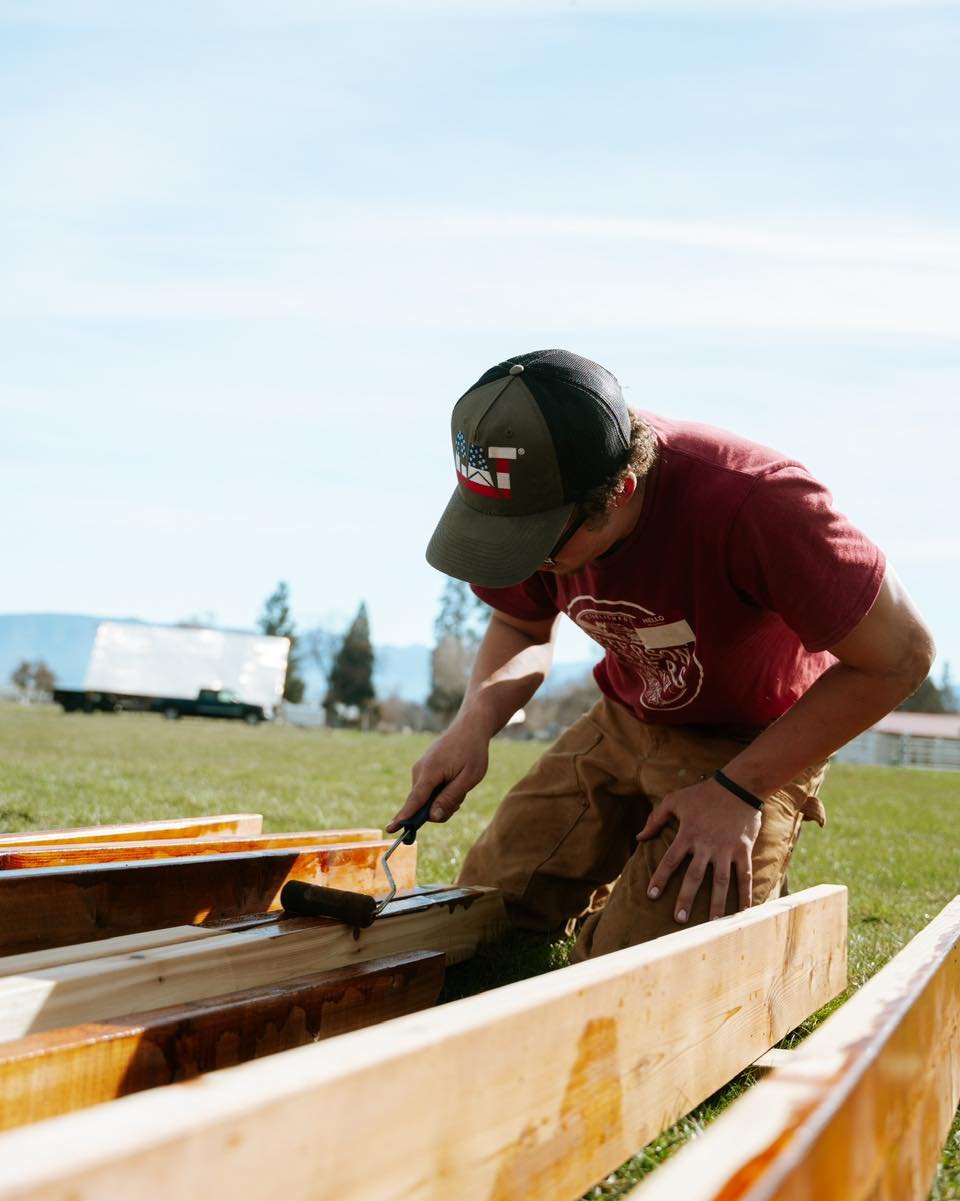 Hard at work staining boards for new picnic tables!! There are always projects happening at the ranch and we are so grateful to have amazing volunteers help bring projects to life! 🙌🏼 

If you or anyone you know is looking for group volunteer oppor