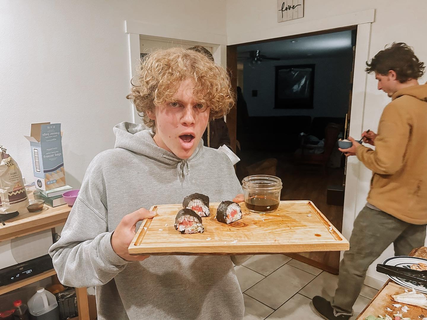 One of our students made homemade sushi for dinner! The rhythms of daily life in the student house are just one component that helps students succeed- making dinner is one of our rhythms! 🍣🍱 

#liferestoration #workingranch #nonprofit #RocksideRanc