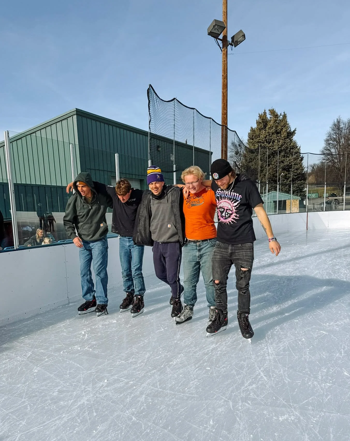 Even on the ice, no one walks alone at Rockside. ❄️⛸️ Brotherhood, encouragement, and a lot of smiles&mdash;this is what life restoration looks like in real time. 

#liferestoration #rocksideranch #community #nonprofit