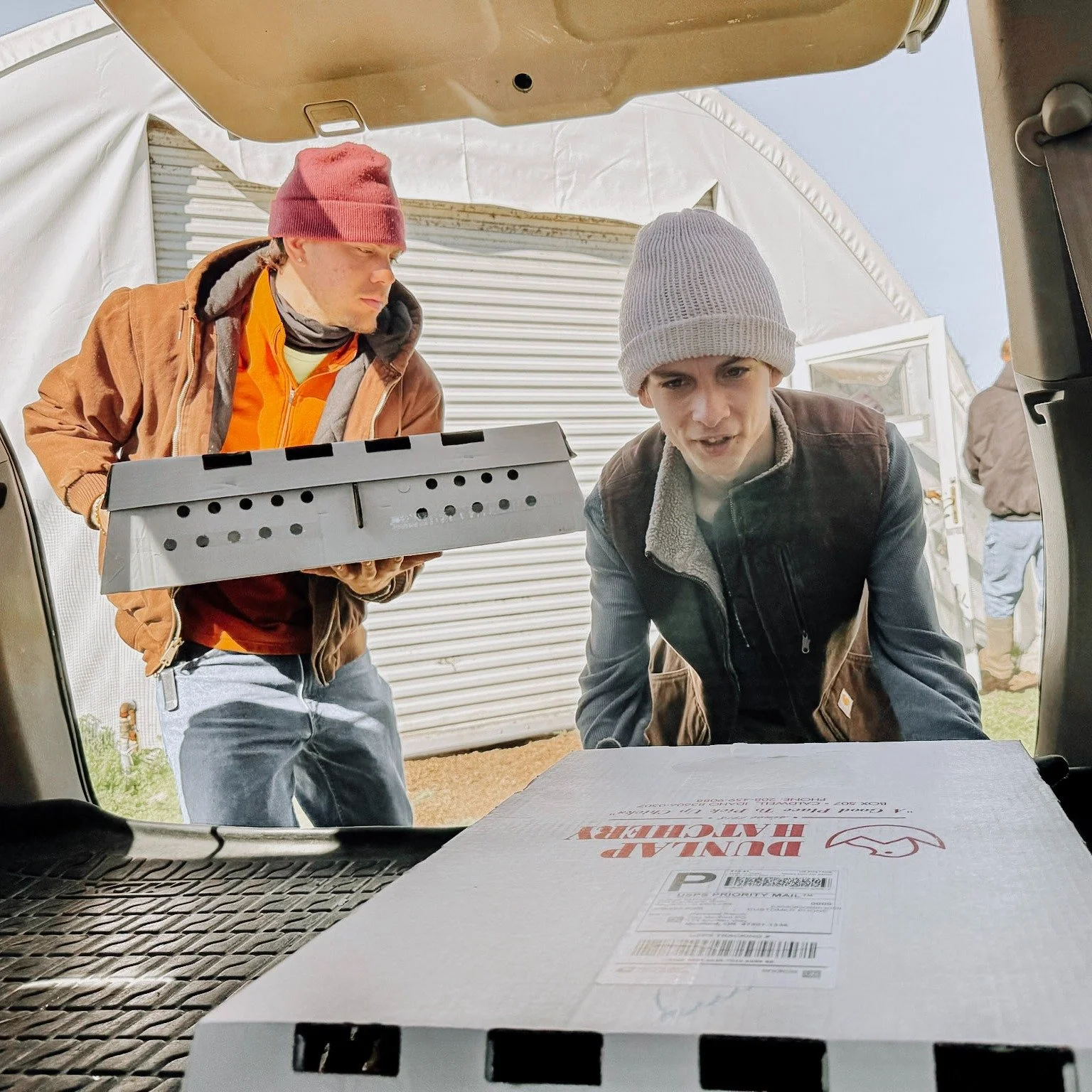 Special delivery&hellip; and it&rsquo;s peeping 🐣📦🤍

#liferestoration #workingranch #nonprofit #RocksideRanch