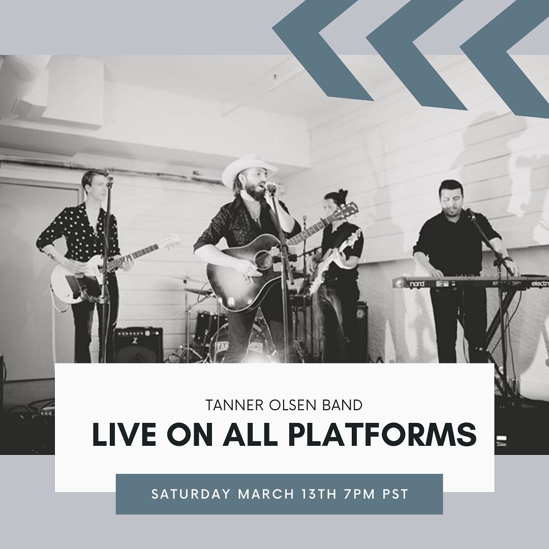 LIVE acoustic show this Saturday at 7pm! Tune in on Instagram/Facebook/YouTube. We are going to be playing some new songs for you guys and hangin out! 
.
.
#countrymusic #band #live #show #tannerolsenband  #TOBnation #bccma #socialmedialive #foryou #