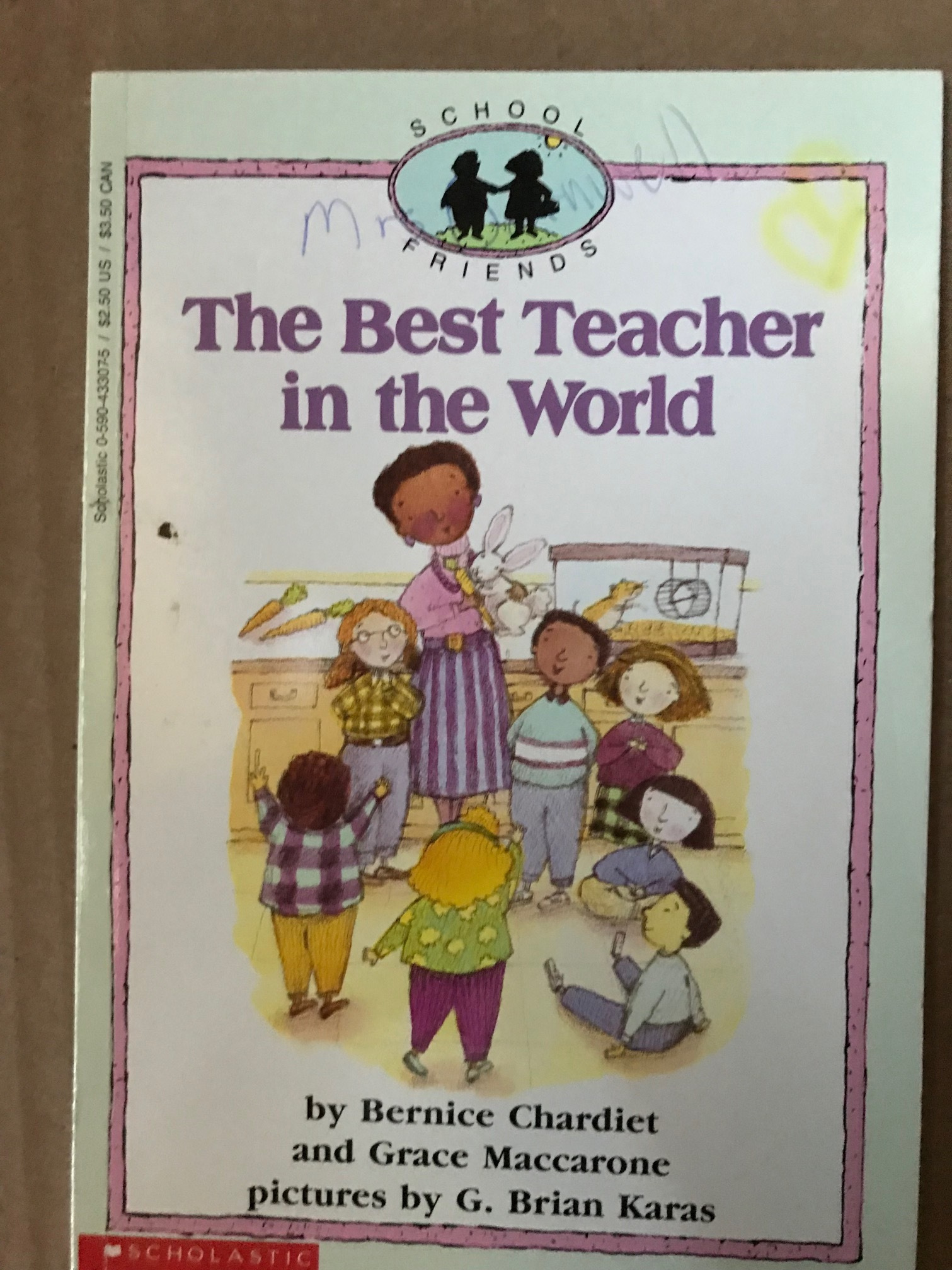 Cover has a name written on it