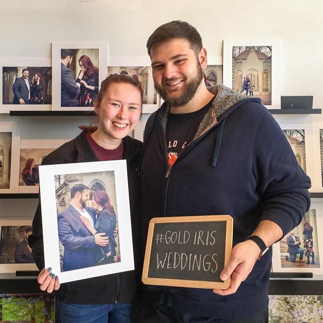 Very grateful to have Cameron &amp; Emma back in the studio for a showcase reveal of their engagement photos! We do all of our printing in-house and offer various sizes, canvas wraps, custom framing and much more. Always exciting to see a happy coupl