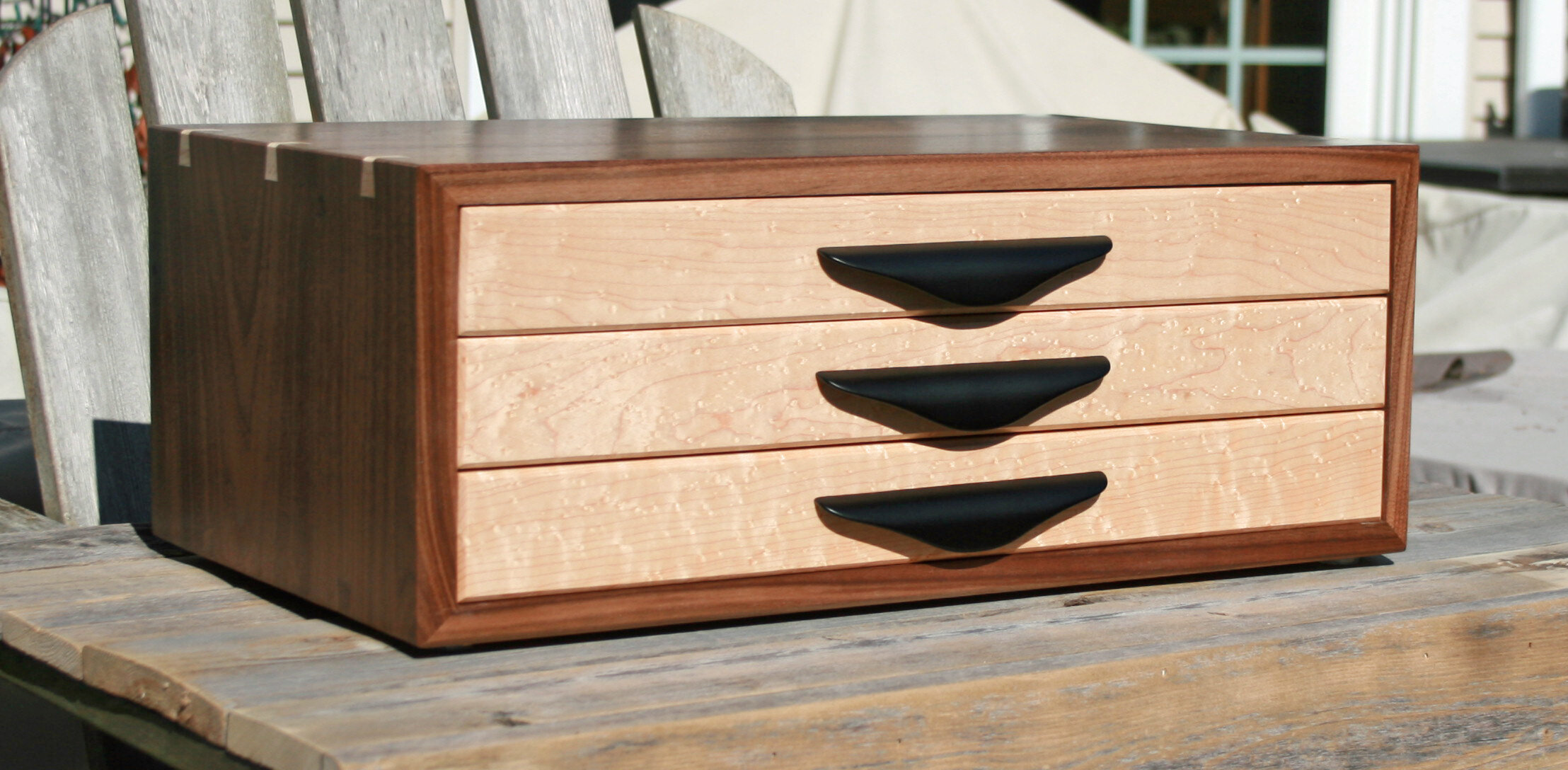 Figured Walnut and Birdseye Maple Case