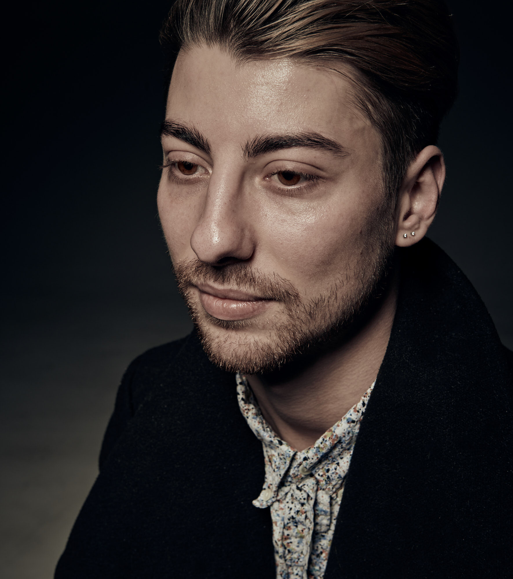 Male model, studio, professional male portrait, Sydney best portrait photographer, editorial style portraits, Leah Lefens Photography, Professional sydney photographer, Redfern Photographer