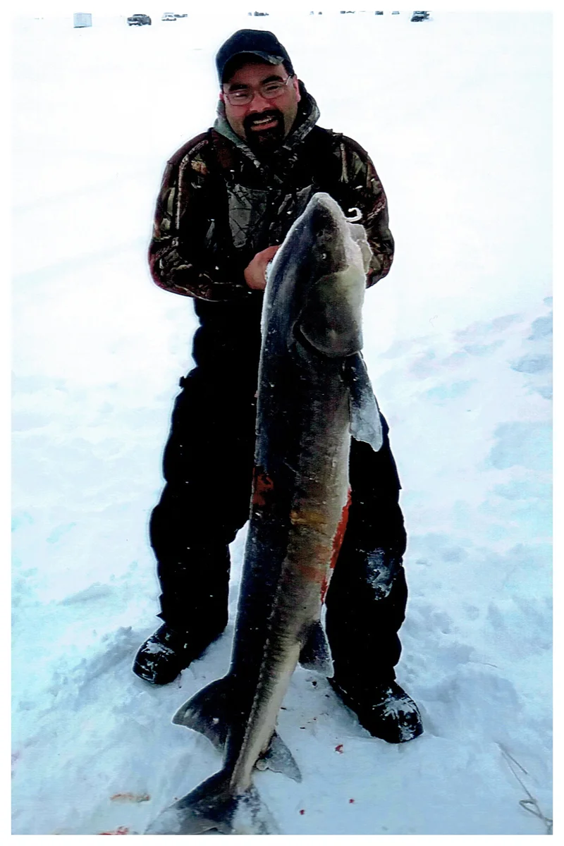 Mark Cassidy Jr.; West Bend, WI - 67 ½” (74.5 lbs.) Sturgeon on Lake Winnebago using a spear