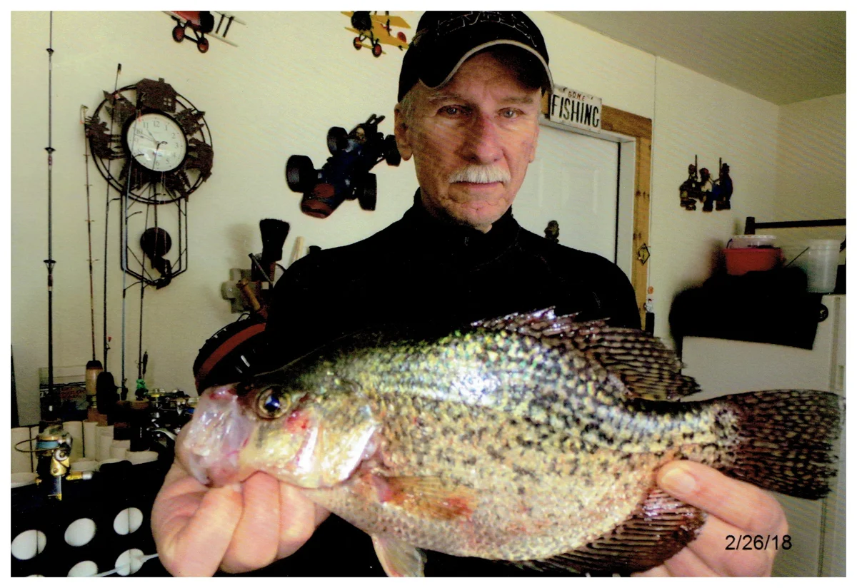 Roland Rick; Fond du Lac, WI - 14 ¾” Crappie on the Mississippi River using a wax worm