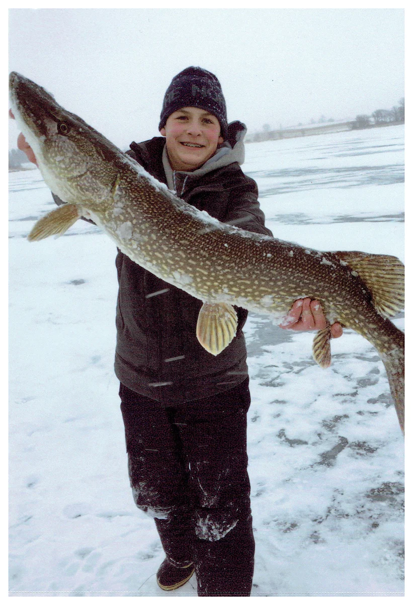 Youth Winner: Joseph Truskowski; Rochester, MN - 41” Northern Pike on the Silver Creek Reservoir using a sucker