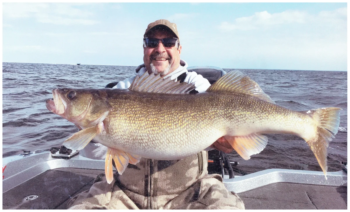 Ed Beaman; Sobieski, WI - 30 ½” Walleye on the Bay of Green Bay using a Rip N Rap