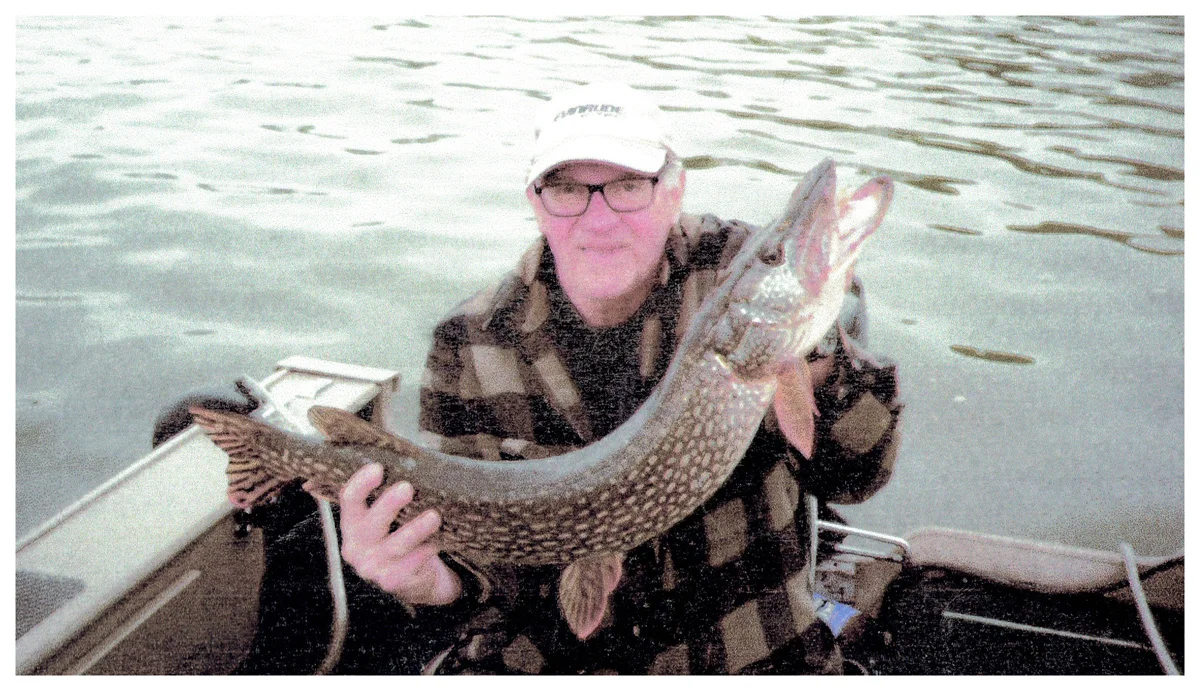 Larry Belzer; Bristol, WI - 45” Northern Pike on Fox Lake (WI) using a jig & minnow
