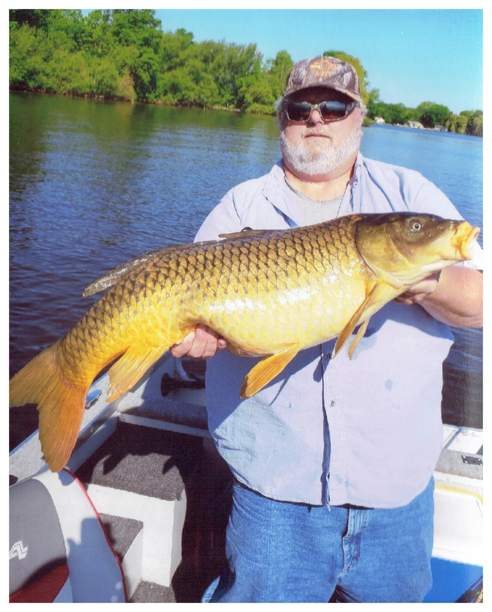 Bob Ziolkowski; Menomonee Falls, WI - 36” Carp on Lake Winnebago using a crappie scrub & 4# test line