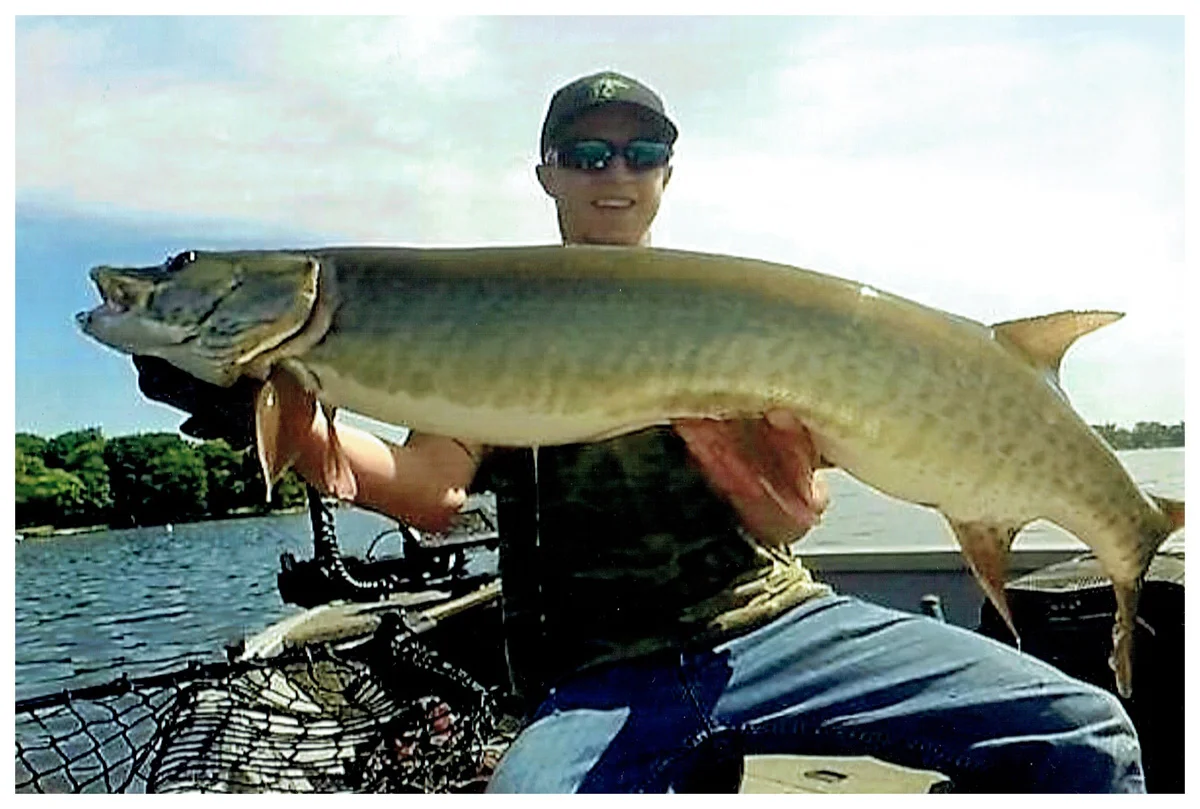 Cody Lanser; Oconomowoc, WI - 46” Muskie on Okauchee Lake using a swimbait