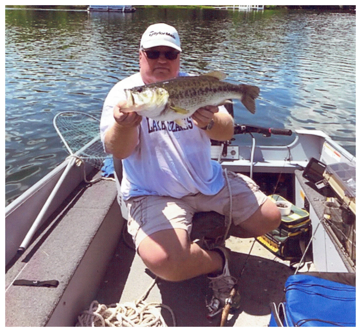 Andy Land; East Troy, WI - 22” Largemouth Bass on Pleasant Lake using a crawler