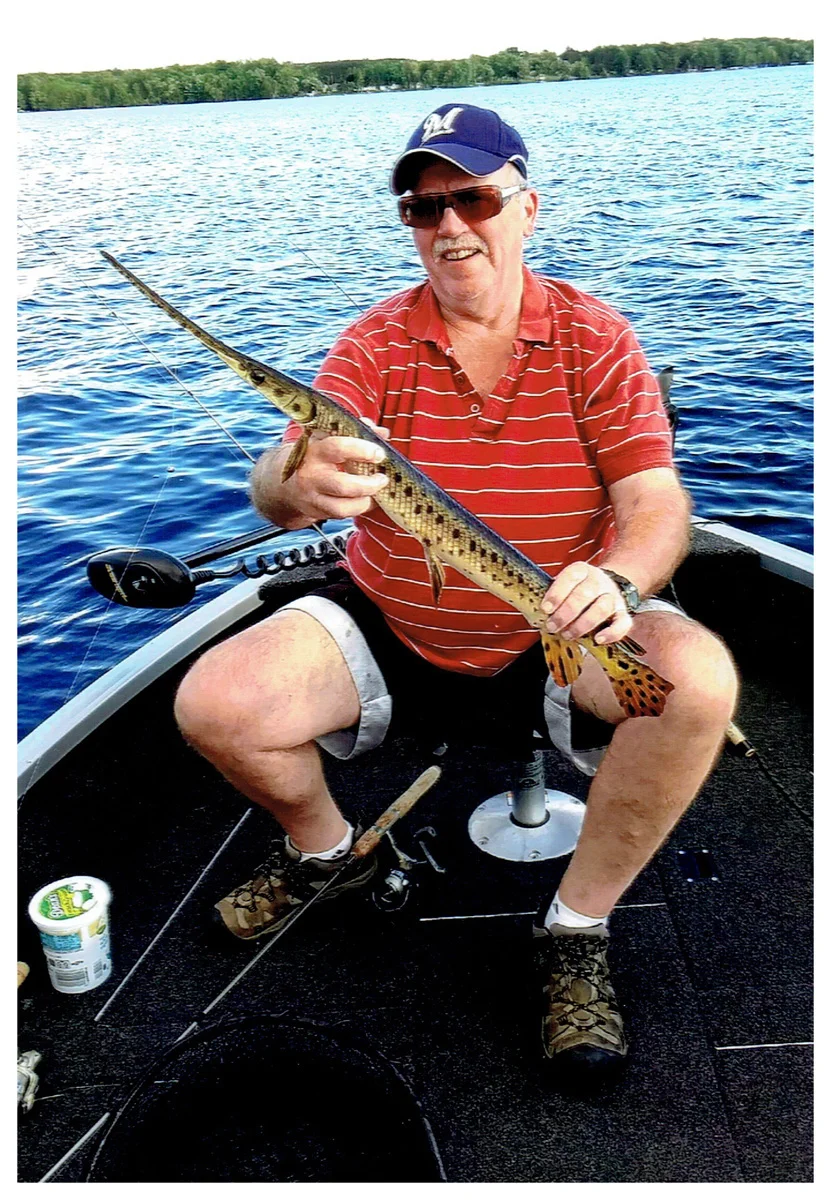 Dennis Nothem; West Bend, WI - 34” Long Nose Gar on Lake Noquebay using a leech