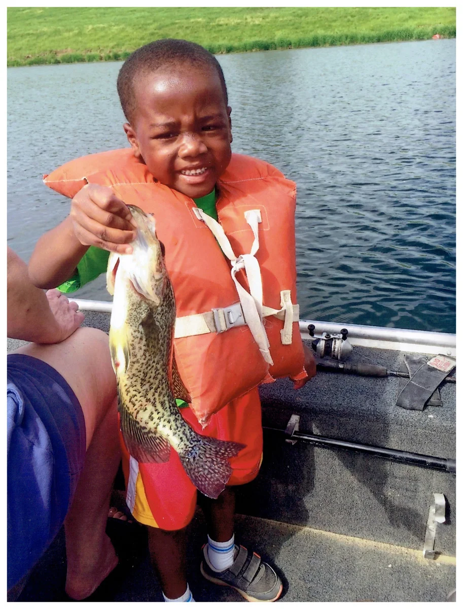 Youth Winner: William Brasel; Muncie, IN - 13” Crappie on an Iowa farm pont
