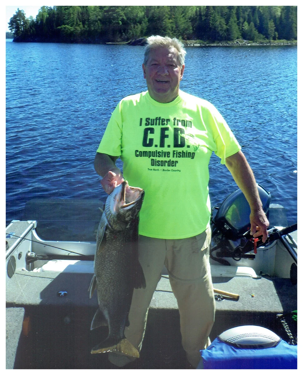 Jerome Dittmann; Oak Creek, WI - 35” Lake Trout on Lake Minnitaki (Ontario) using a jig & minnow