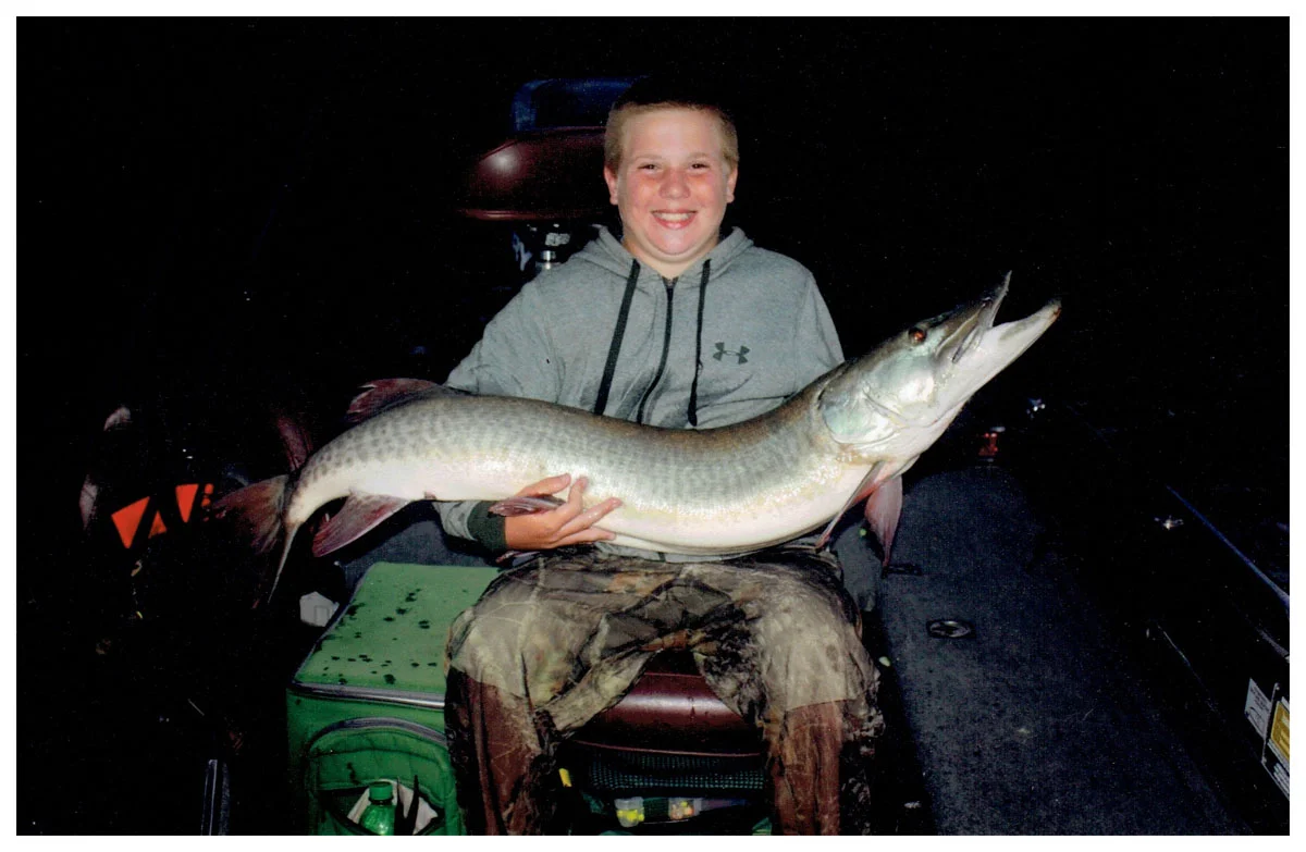 Youth Winner: Dylen Sandven; New London, MN - 51” Muskie on Lake of the Woods using a Bull Dawg