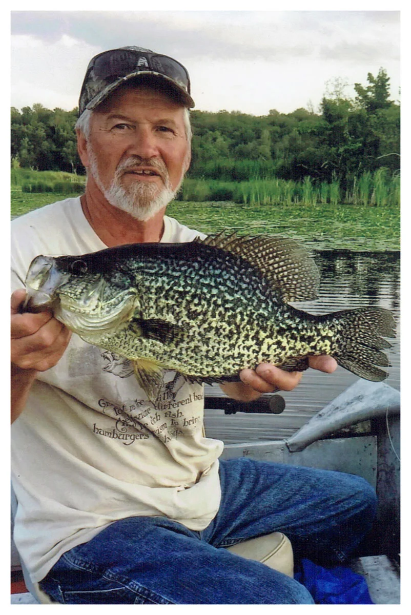 Dallas Tuedt; Ogilvie, MN - 17” Crappie on Aitkin County using a jig and plastic tail
