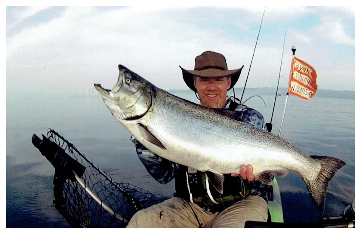 Keith Gelhar; Milwaukee, WI - 39” King Salmon on Lake Michigan using a spoon