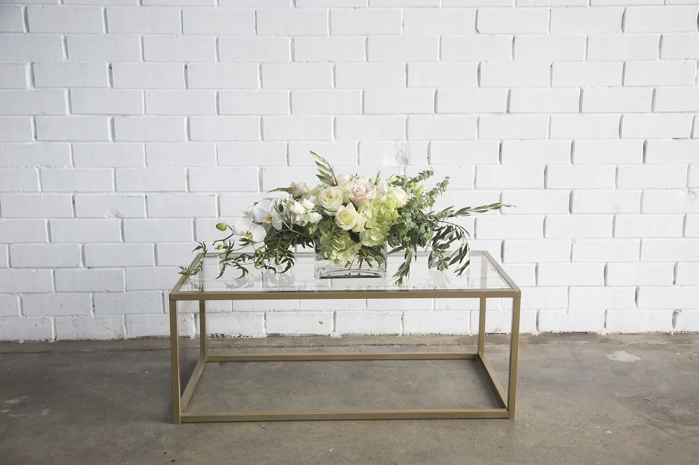 Gold Glass Coffee Table