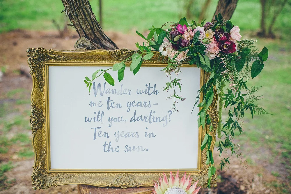 Pretty Sign Frame Signage Hire Collection — Pretty Willow Prop Hire Perth