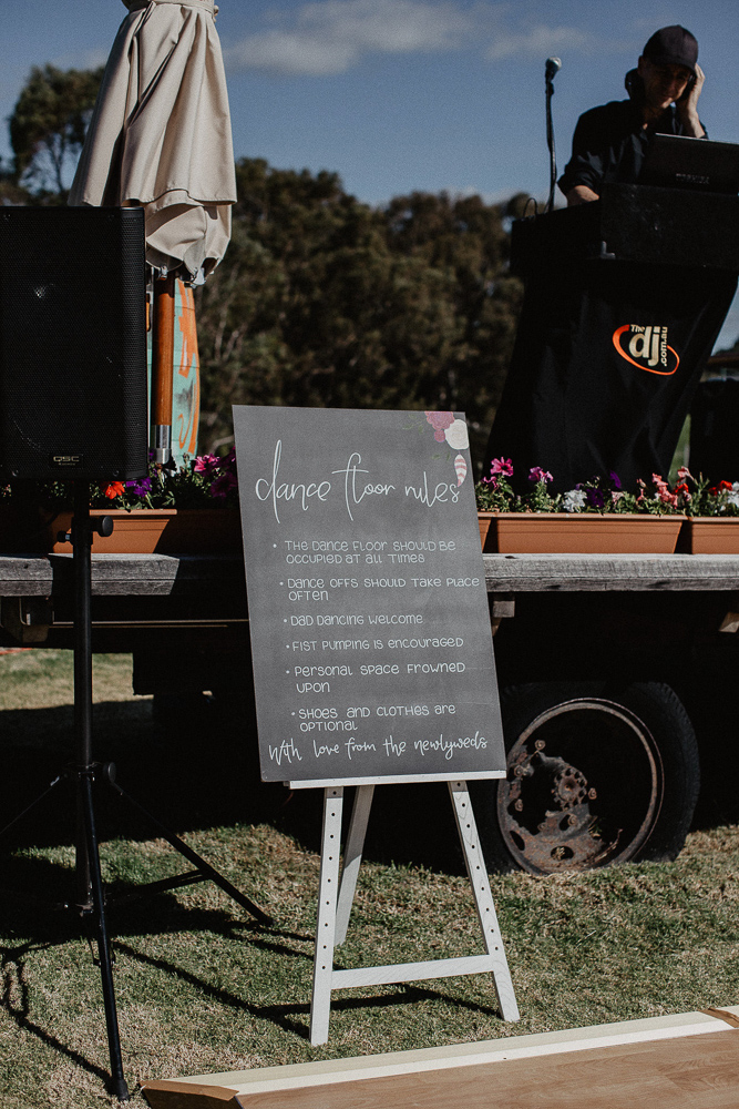White Wooden Easel — Pretty Willow Prop Hire Perth