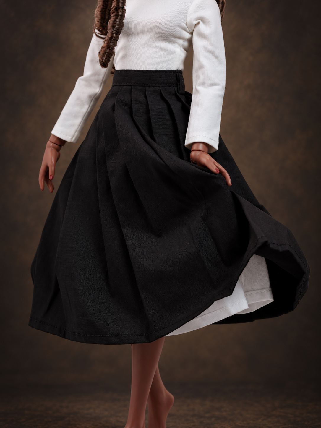 After Hours at Oxford – Pleated Black Skirt